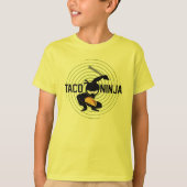 Taco Ninja Design - Kinderen Basic T-Shirt (Voorkant)