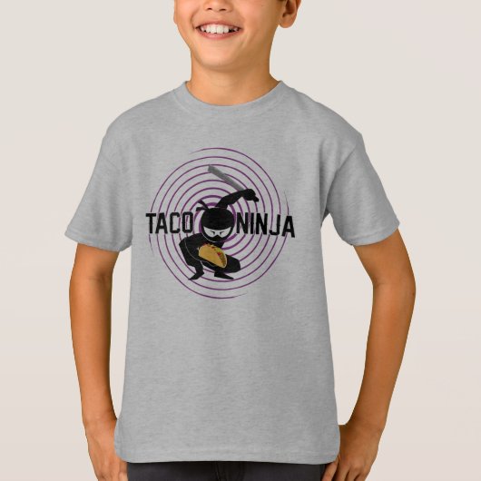 Taco Ninja Design - Kinderen Basic T-Shirt (Voorkant)