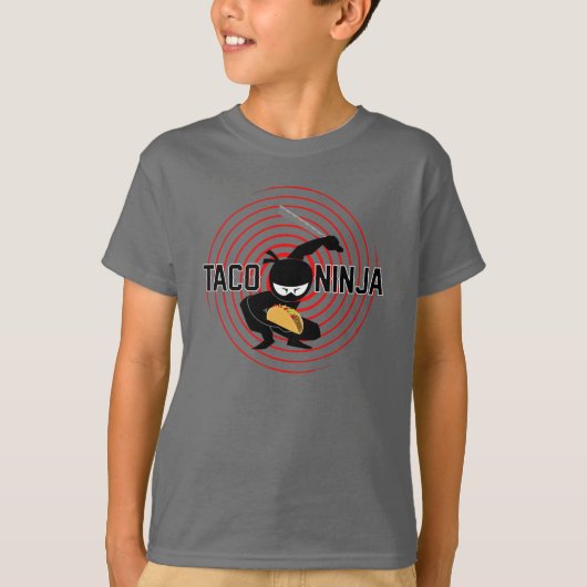 Taco Ninja Design - Kinderen Basic T-Shirt (Voorkant)