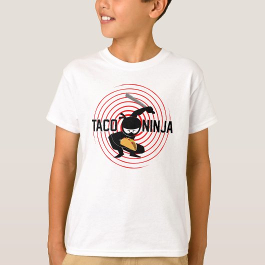 Taco Ninja Design - Kinderen Basic T-Shirt (Voorkant)