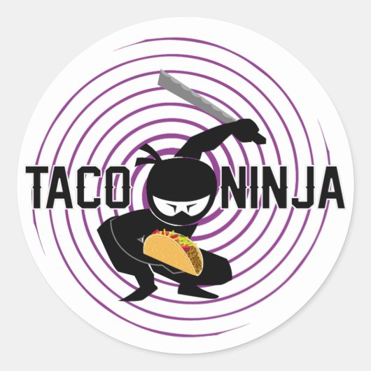 Taco Ninja Design - Klassieke Stickers (Voorkant)