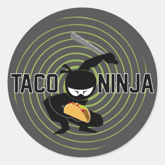 Taco Ninja Design - Klassieke Stickers (Voorkant)