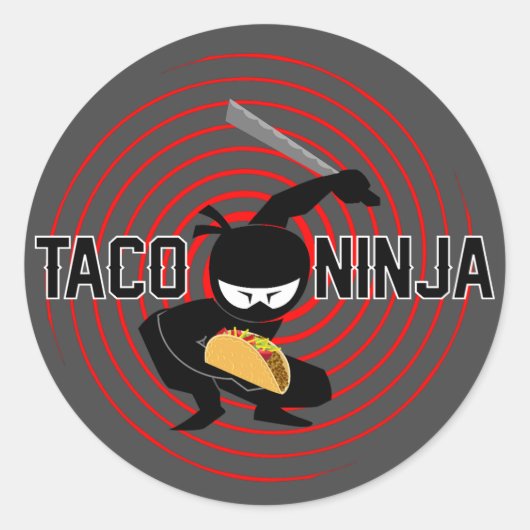 Taco Ninja Design - Klassieke Stickers (Voorkant)