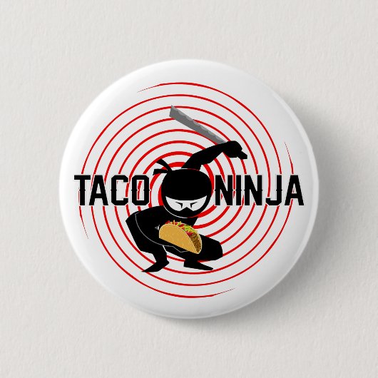 Taco Ninja Design - Round Button (Voorkant)