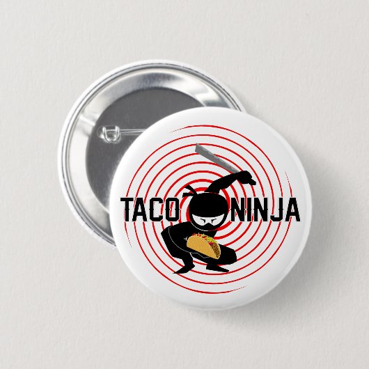 Taco Ninja Design - Round Button (Voorkant /achterkant)