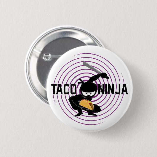 Taco Ninja Design - Round Button (Voorkant /achterkant)