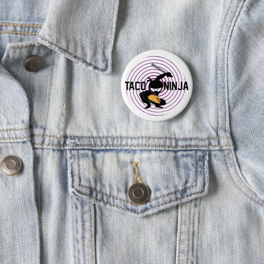 Taco Ninja Design - Round Button (In situ)