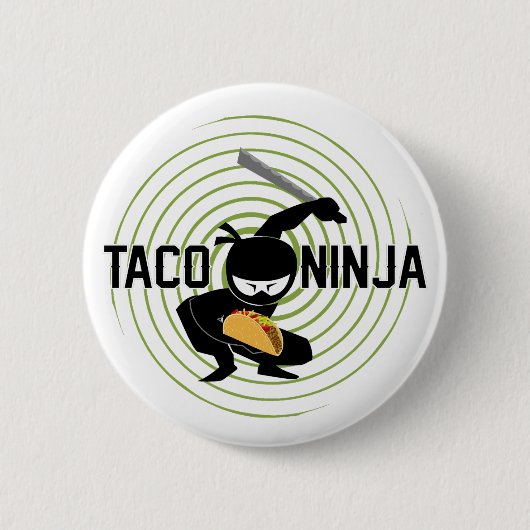 Taco Ninja Design - Round Button (Voorkant)