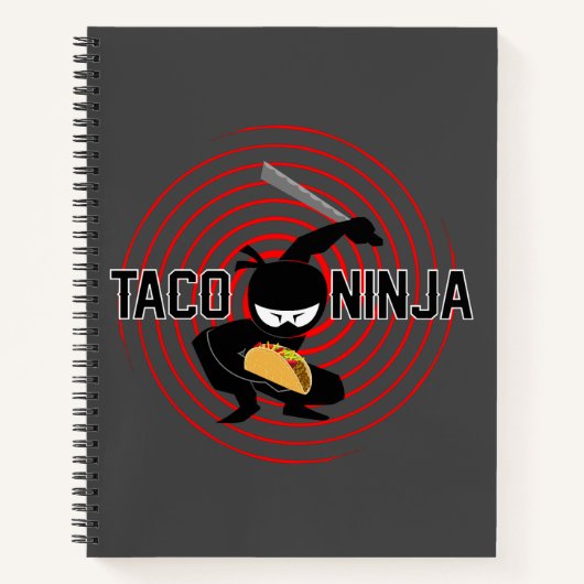 Taco Ninja Design - Spiraalvormig Notitieboek (Voorkant)
