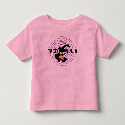 Taco Ninja Design - Toddler Fine Jersey T-Shirt (Voorkant)