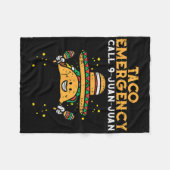 Taco Noodoproep 9 Juan Funny Cinco de May Fleece Deken (Voorkant (Horizontaal))