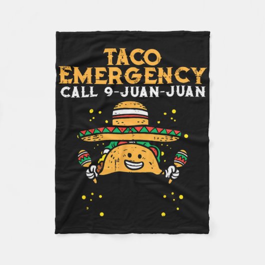 Taco Noodoproep 9 Juan Funny Cinco de May Fleece Deken (Voorkant)