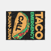 Taco Noodoproep 9 Juan Funny Cinco de May Fleece Deken (Voorkant (Horizontaal))