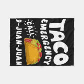 Taco Noodoproep 9 Juan Funny Cinco de May Fleece Deken (Voorkant (Horizontaal))