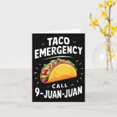 Taco Noodoproep 9 Juan Funny Cinco de May Kaart (Gele Bloem)