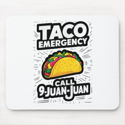 Taco Noodoproep 9 Juan Funny Cinco de May Muismat (Voorkant)