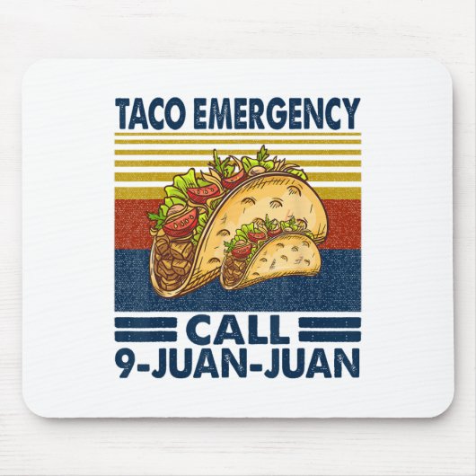Taco Noodoproep 9 Juan Funny Cinco de May Muismat (Voorkant)