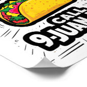 Taco Noodoproep 9 Juan Funny Cinco de May Poster (Hoek)