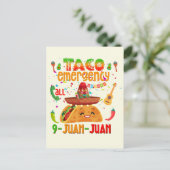 Taco noodoproep 9 JUAN JUAN Cinco de Mayo Briefkaart (Staand voorkant)
