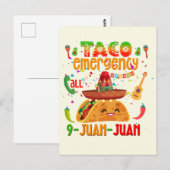 Taco noodoproep 9 JUAN JUAN Cinco de Mayo Briefkaart (Voorkant / Achterkant)