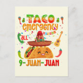 Taco noodoproep 9 JUAN JUAN Cinco de Mayo Briefkaart (Voorkant)