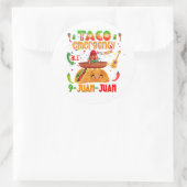 Taco noodoproep 9 JUAN JUAN Cinco de Mayo Ronde Sticker (Tas)