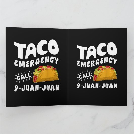 Taco Noodoproep 9 Juan Juan Grappig Bedankkaart (Binnen)