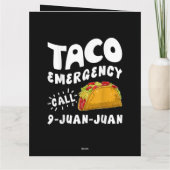 Taco Noodoproep 9 Juan Juan Grappig Bedankkaart (Achterkant)