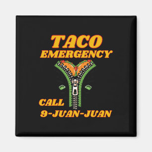 Taco noodoproep 9 Juan Juan grappige Mexicaanse vr Magneet
