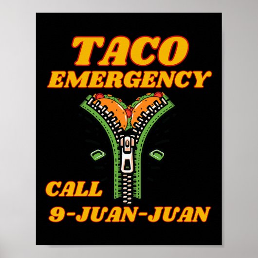 Taco noodoproep 9 Juan Juan grappige Mexicaanse vr Poster (Voorkant)