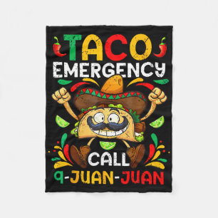 Taco Noodoproep 9 Juan Shirt Cinco de May Fleece Deken