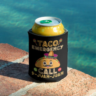 Taco Noodoproep Grappig Cinco de Mayo Mexicaans Blikjeskoeler