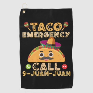 Taco Noodoproep Grappig Cinco de Mayo Mexicaans Golfhanddoek