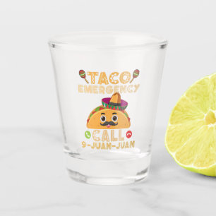 Taco Noodoproep Grappig Cinco de Mayo Mexicaans Shot Glas