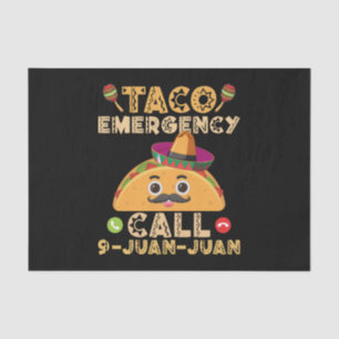 Taco Noodoproep Grappig Cinco de Mayo Mexicaans Tissuepapier