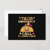 Taco noodoproep Grappige Cinco de Mayo Mexicaan Bedankkaart (Voorkant / Achterkant)