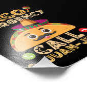 Taco noodoproep Grappige Cinco de Mayo Mexicaan Foto Afdruk (Hoek)