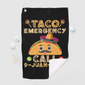Taco noodoproep Grappige Cinco de Mayo Mexicaan Golfhanddoek (Insitu)