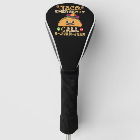 Taco noodoproep Grappige Cinco de Mayo Mexicaan Golfheadcover (Voorkant)