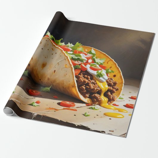 taco-ontkoppeling van het stilleven cadeaupapier (Uitgerold)