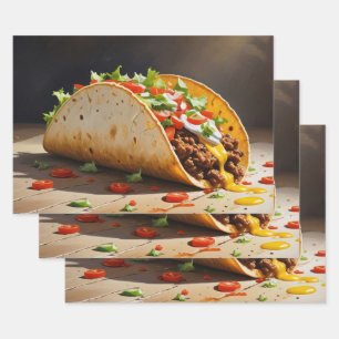 taco-ontkoppeling van het stilleven inpakpapier vel