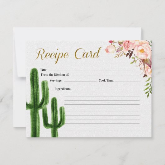 Taco-out Love Vrijgezellenfeest Recipcard Kaart (Voorkant)