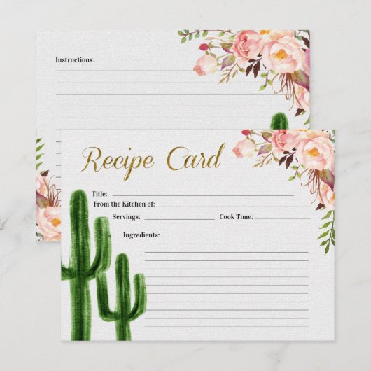 Taco-out Love Vrijgezellenfeest Recipcard Kaart (Voorkant / Achterkant)