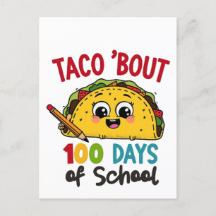 Taco over 100 dagen school Grappige Leraren Tacos Feestdagenkaart