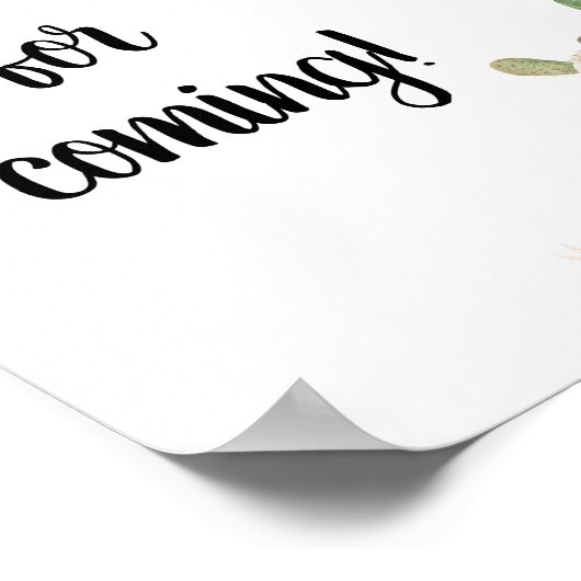 Taco Over A Baby Boho Bedankt voor je komst Poster (Hoek)