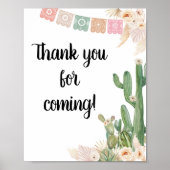 Taco Over A Baby Boho Bedankt voor je komst Poster (Voorkant)