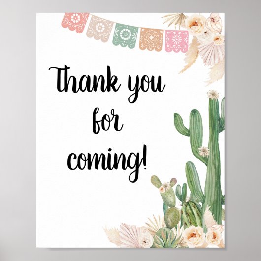 Taco Over A Baby Boho Bedankt voor je komst Poster (Voorkant)