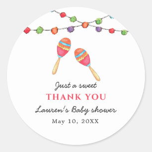 Taco over baby Baby shower Bedankt Ronde Sticker