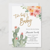 Taco over baby Bloemen Baby shower Uitnodiging (Voorkant)