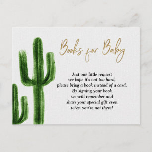 Taco over baby Cactus Baby shower Books for Baby Uitnodiging Briefkaart